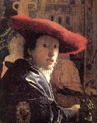 Jan Vermeer Girl with Red Hat oil on canvas
